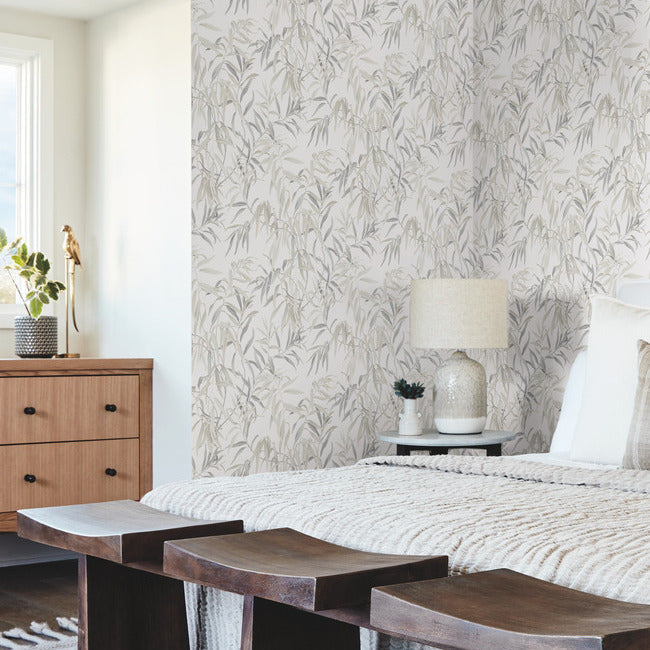 View Go8243 Willow Grove Sand Greenhouse York Wallpaper