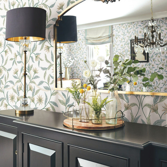 View Go8253 Jasmine Eucalyptus Greenhouse York Wallpaper