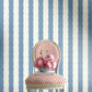 GR6012 | Grandmillennial, Scalloped Stripe Blue York Wallpaper