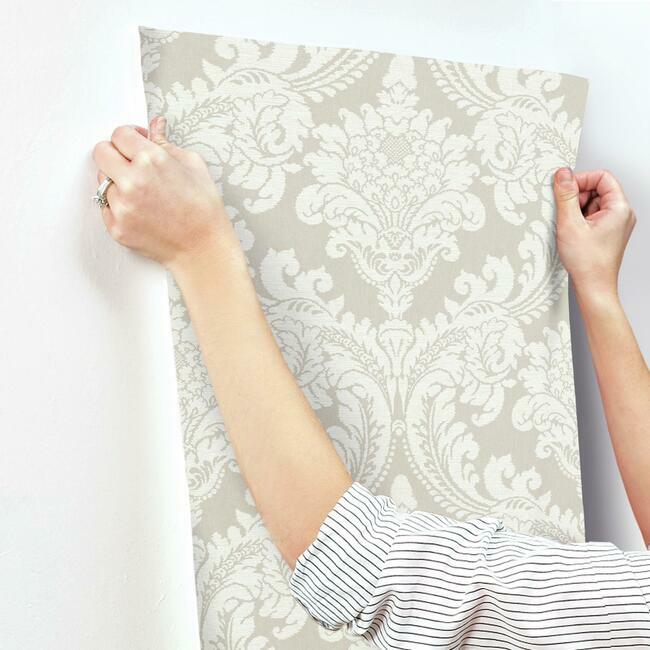GR6023 | Grandmillennial, Tapestry Damask Off White York Wallpaper