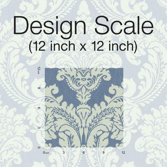 GR6024 | Grandmillennial, Tapestry Damask Blue York Wallpaper