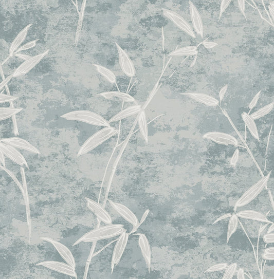 JP10912 | Honshu Bamboo, Blue - Seabrook Designs Wallpaper