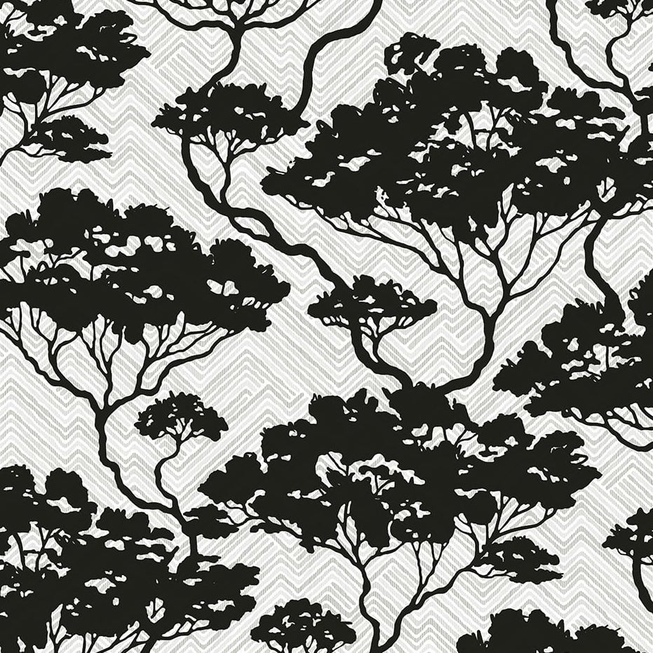 JP11700 | Nara Stringcloth, Black - Seabrook Designs Wallpaper