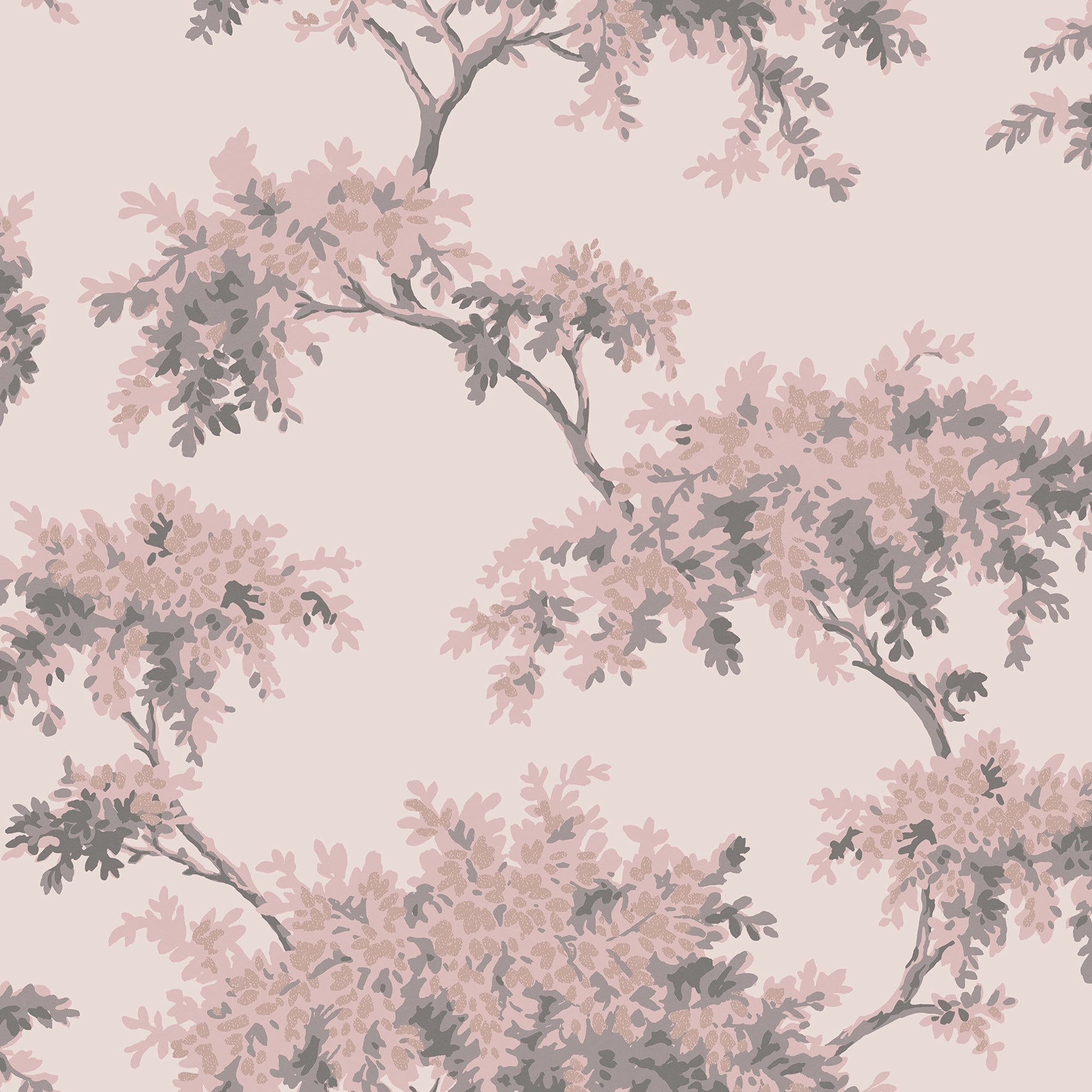 Shop M1670 Archive Collection Ashdown Pink Tree Wallpaper Pink Brewster