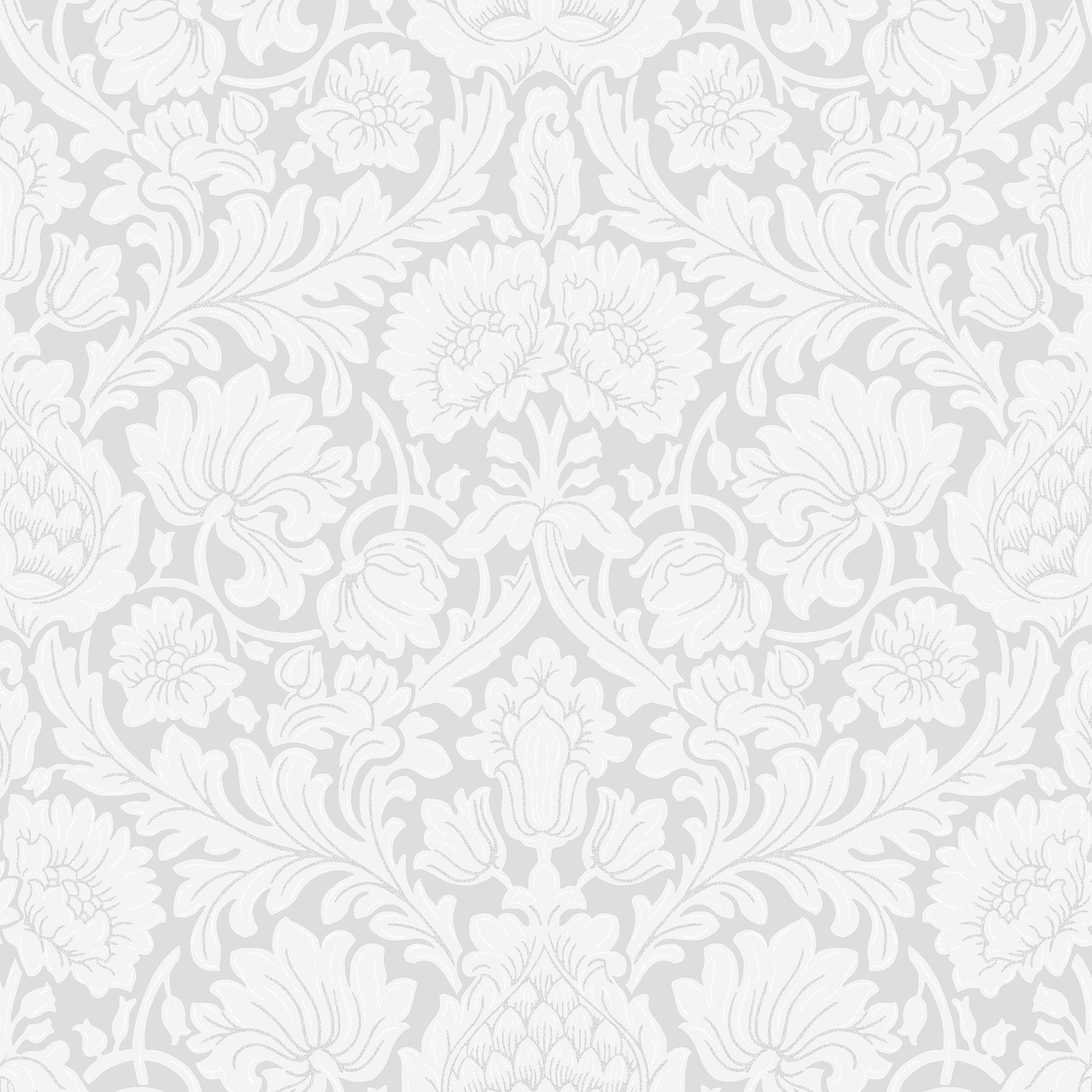Looking M1683 Archive Collection Bamburg Grey Floral Wallpaper Grey Brewster