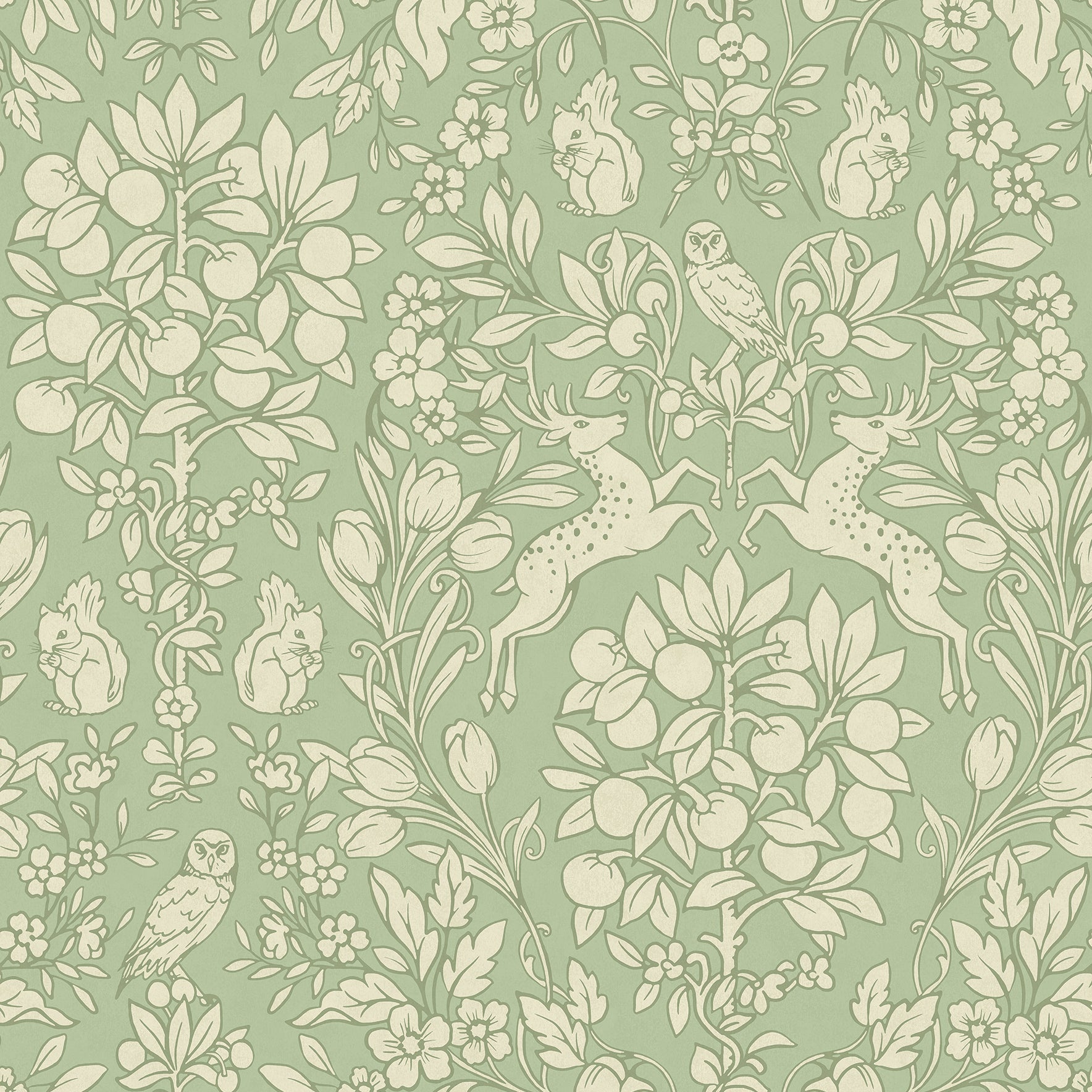 Save M1688 Archive Collection Richmond Sage Floral Wallpaper Sage Brewster