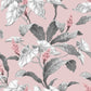 Buy M1690 Archive Collection Meridian Parade Pink Tropical Leaves Wallpaper Pink/Grey Brewster