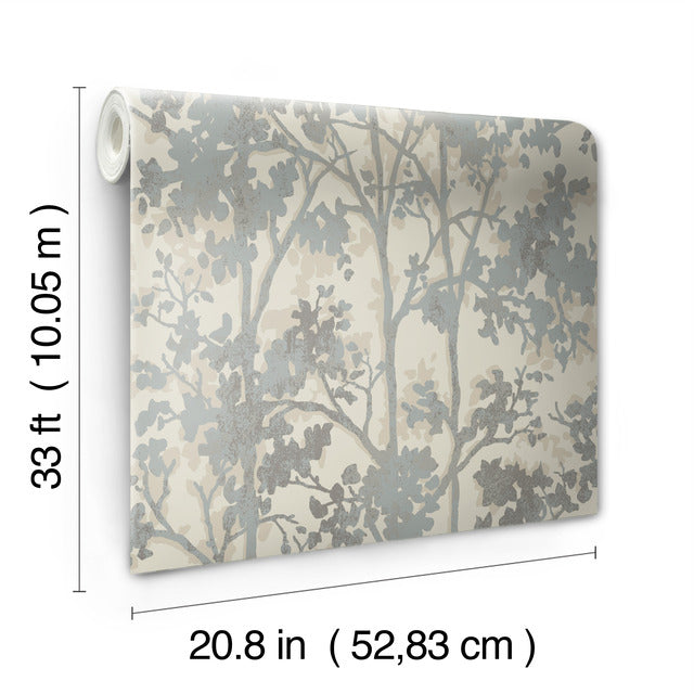 Purchase Md7141 | Modern Metals Second Edition, Shimmering Foliage - Antonina Vella Wallpaper