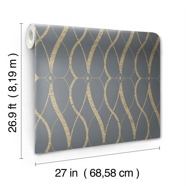 Purchase Md7176 | Modern Metals Second Edition, Graceful Geo - Antonina Vella Wallpaper