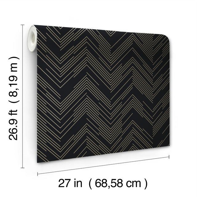 Purchase Md7221 | Modern Metals Second Edition, Polished Chevron - Antonina Vella Wallpaper