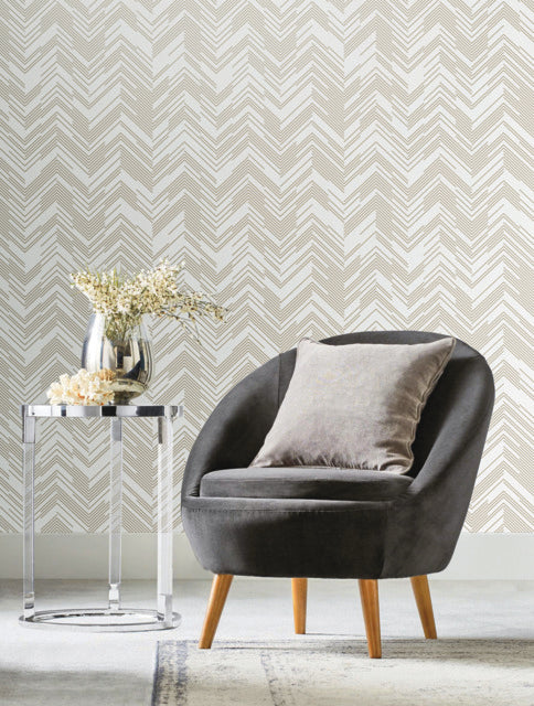 Purchase Md7222 | Modern Metals Second Edition, Polished Chevron - Antonina Vella Wallpaper