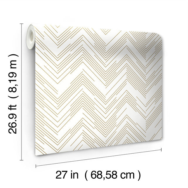 Purchase Md7222 | Modern Metals Second Edition, Polished Chevron - Antonina Vella Wallpaper