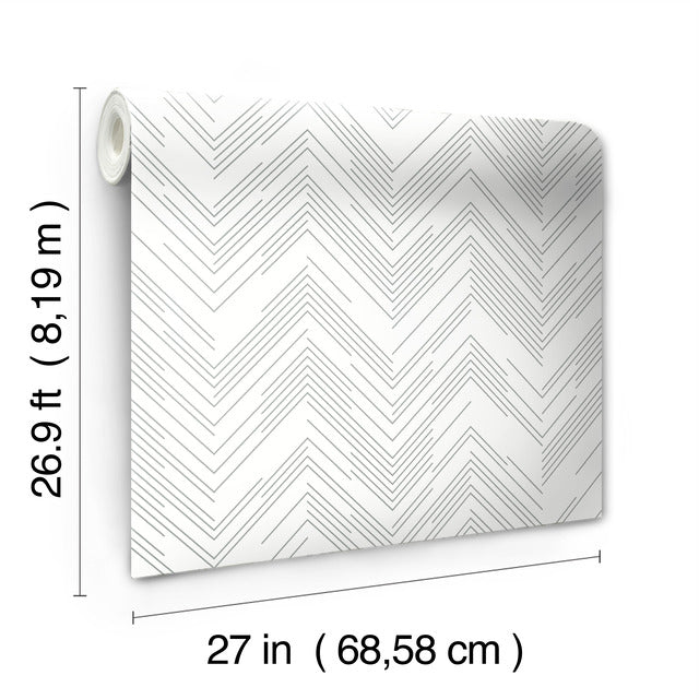 Purchase Md7223 | Modern Metals Second Edition, Polished Chevron - Antonina Vella Wallpaper