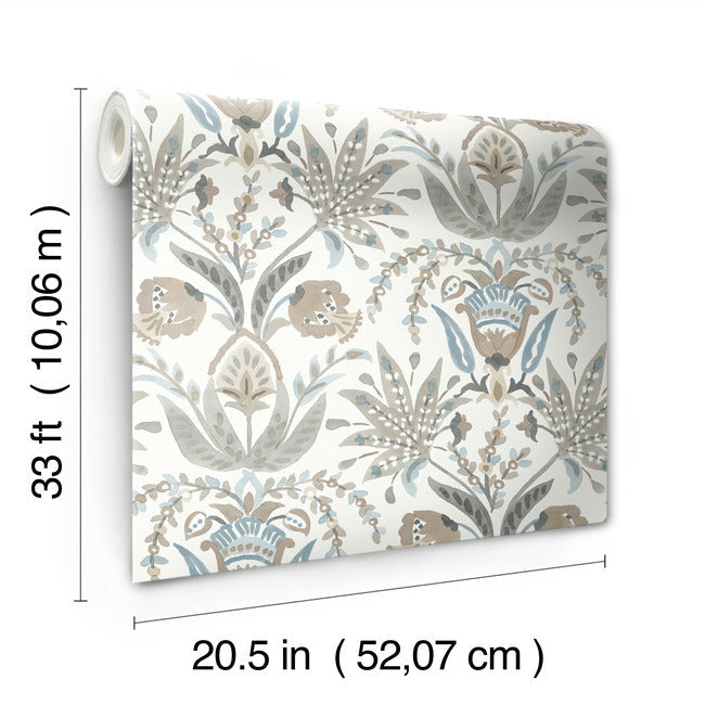 MN1915 | Seaside Jacobean, Mediterranean - York Wallpaper