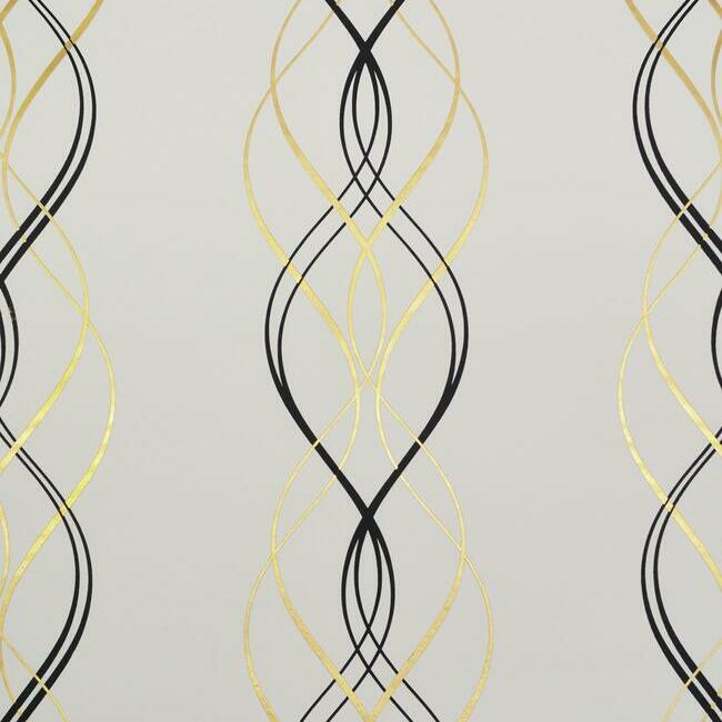 Find NW3548 Modern Metals Aurora color Black Metallic by Antonina Vella Wallpaper