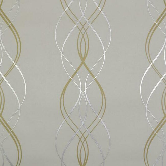 Buy NW3549 Modern Metals Aurora color Gold Metallic by Antonina Vella Wallpaper