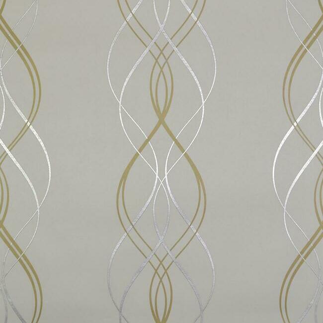 Buy NW3549 Modern Metals Aurora color Gold Metallic by Antonina Vella Wallpaper