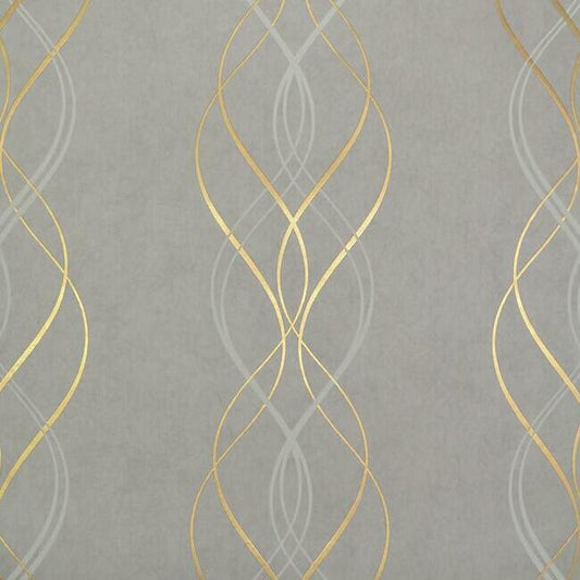Acquire NW3550 Modern Metals Aurora color Grey Metallic by Antonina Vella Wallpaper