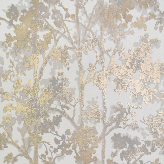 Order NW3583 Modern Metals Shimmering Foliage color White Metallic by Antonina Vella Wallpaper