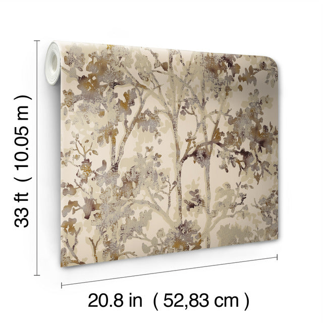 Purchase Nw3584 | Modern Metals Second Edition, Shimmering Foliage - Antonina Vella Wallpaper