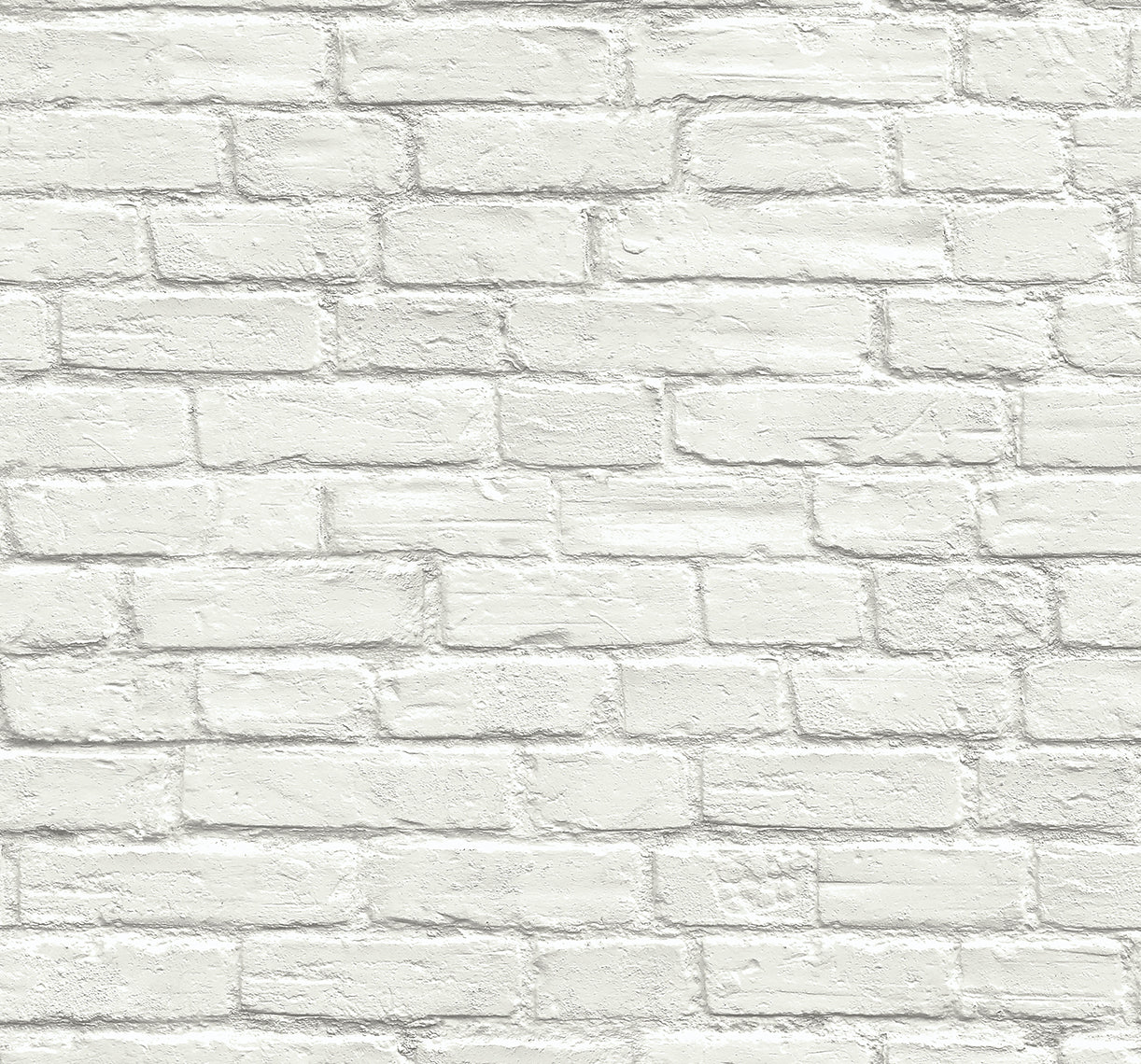 PR10800 | Industrial Faux Brick Prepasted, White - Seabrook Designs Wallpaper