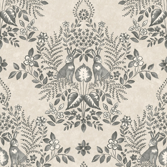 Purchase Psw1433Rl | Cottontail Toile Peel & Stick, Animals - Erin & Ben Co. Wallpaper