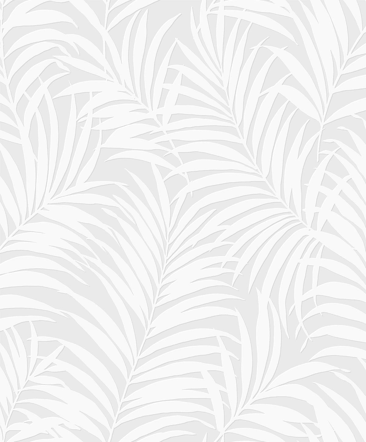 PW20200 | Tossed Palm, White - Seabrook Designs Wallpaper