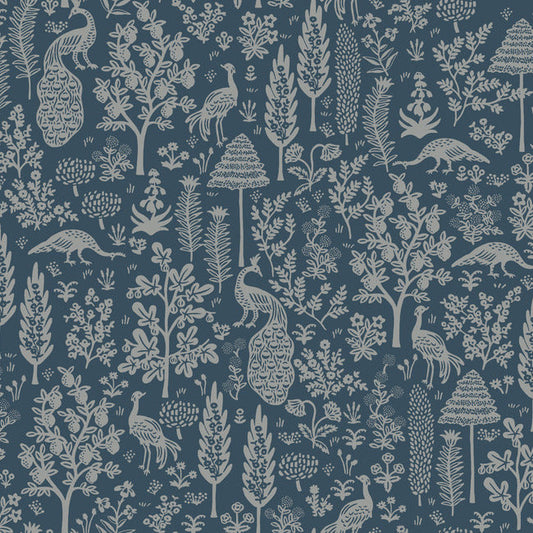 RP7372 Menagerie Toile Navy & Metallic Silver Rifle Paper Co. 1 ; RP7372 Menagerie Toile Navy & Metallic Silver Rifle Paper Co. 2 ; RP7372 Menagerie Toile Navy & Metallic Silver Rifle Paper Co. 3 ; RP7372 Menagerie Toile Navy & Metallic Silver Rifle Paper Co. 4 ; RP7372 Menagerie Toile Navy & Metallic Silver Rifle Paper Co. 5 ; RP7372 Menagerie Toile Navy & Metallic Silver Rifle Paper Co. 6