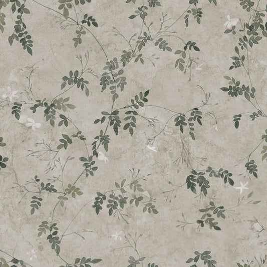 S10112 Irene olive green, Jordnära by Sandberg Wallpaper