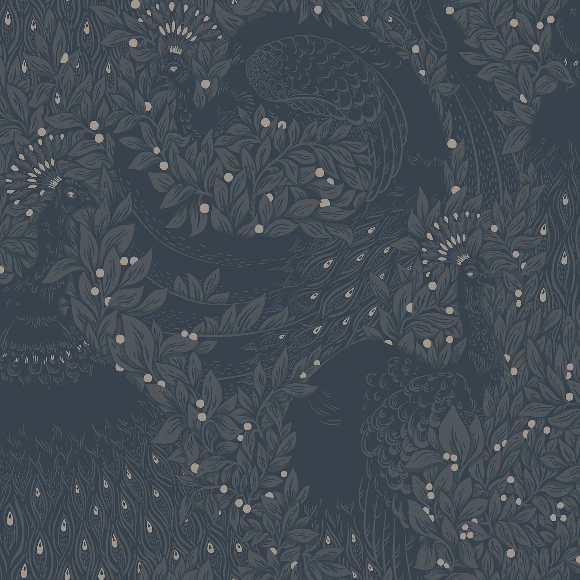 S10126 Evelina indigo blue, Jordnära by Sandberg Wallpaper