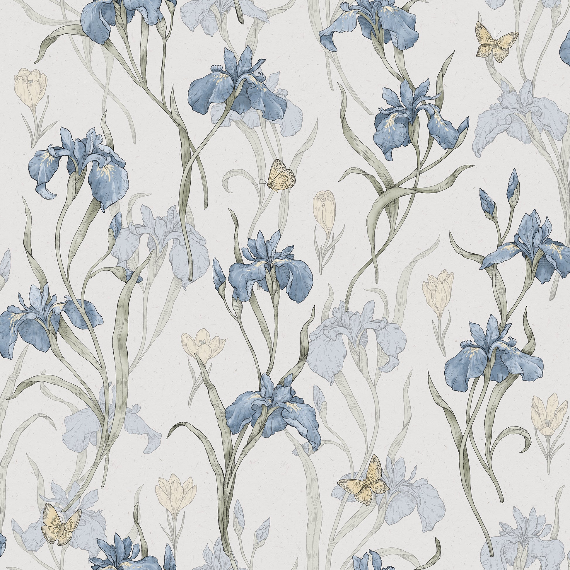 S10134 Iris sky blue, Huset i Solen by Sandberg Wallpaper