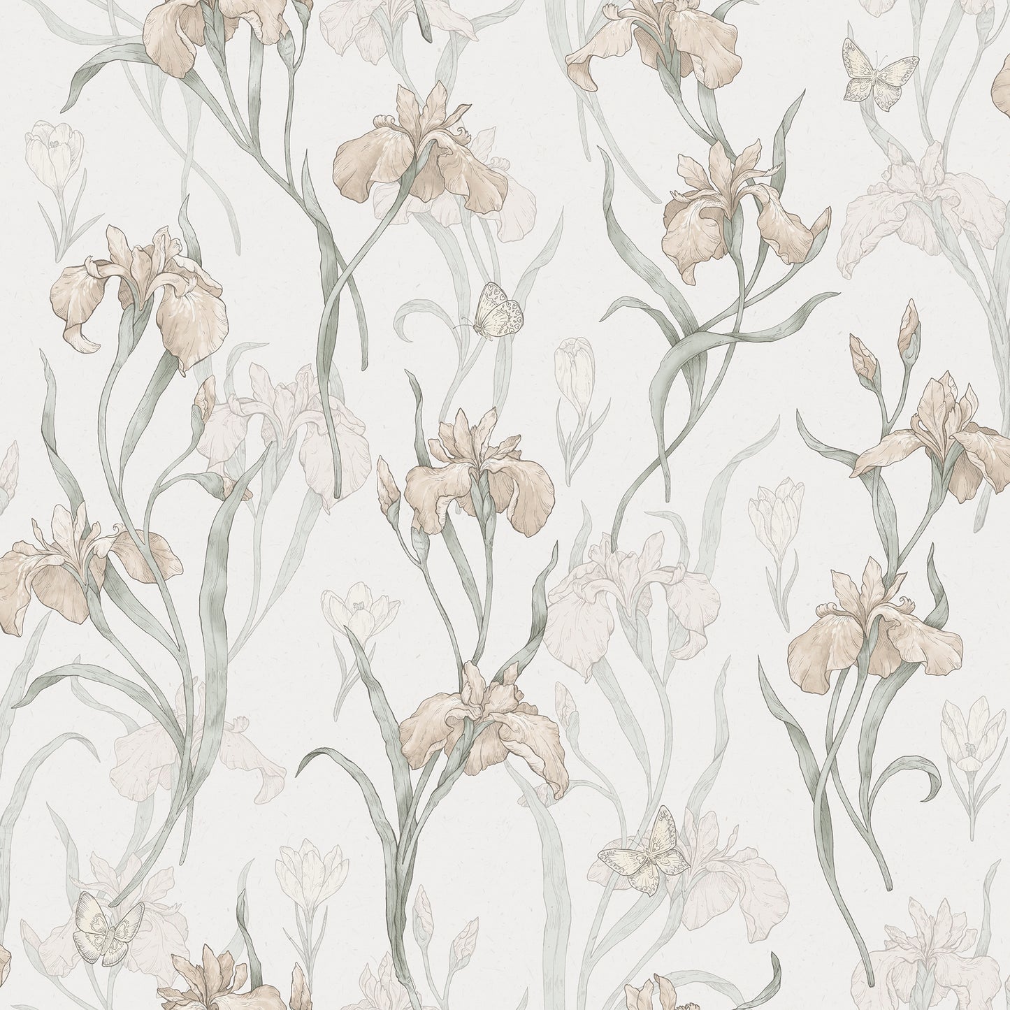 S10135 Iris powder pink, Huset i Solen by Sandberg Wallpaper