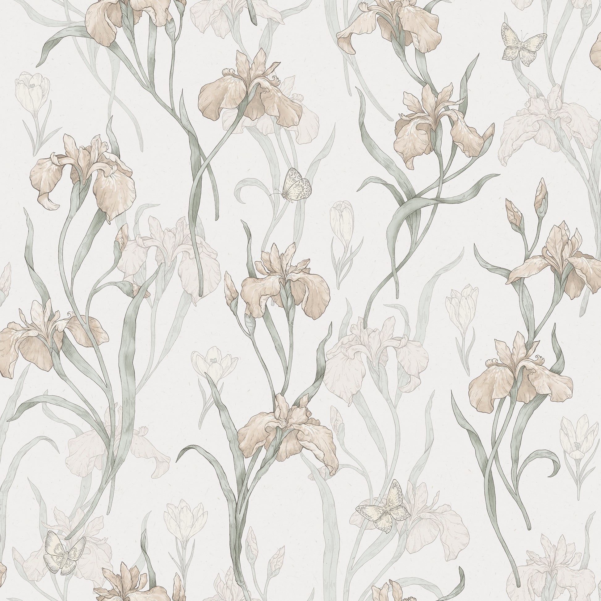 S10135 Iris powder pink, Huset i Solen by Sandberg Wallpaper