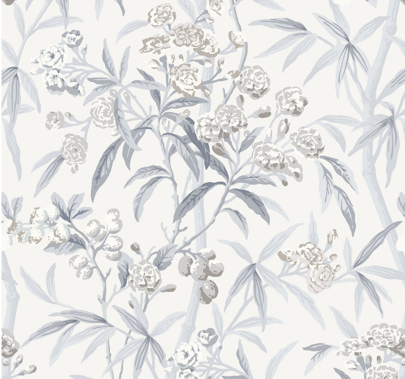 Order Scalamandre Wallpaper Pattern Sc 0002Wp88431 Name Lanai Silver Mist Botanical Wallpaper