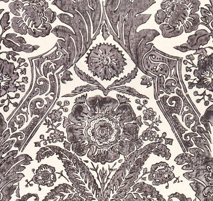 Search Scalamandre Wallpaper Pattern Sc 0004Wp88354 Name Luciana Damask Print Graphite Damask Wallpaper