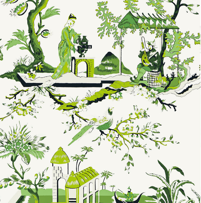 Purchase Scalamandre Wallpaper Pattern Sc 0013Wp81212 Name Ch'In Ling Jade Bird Wallpaper