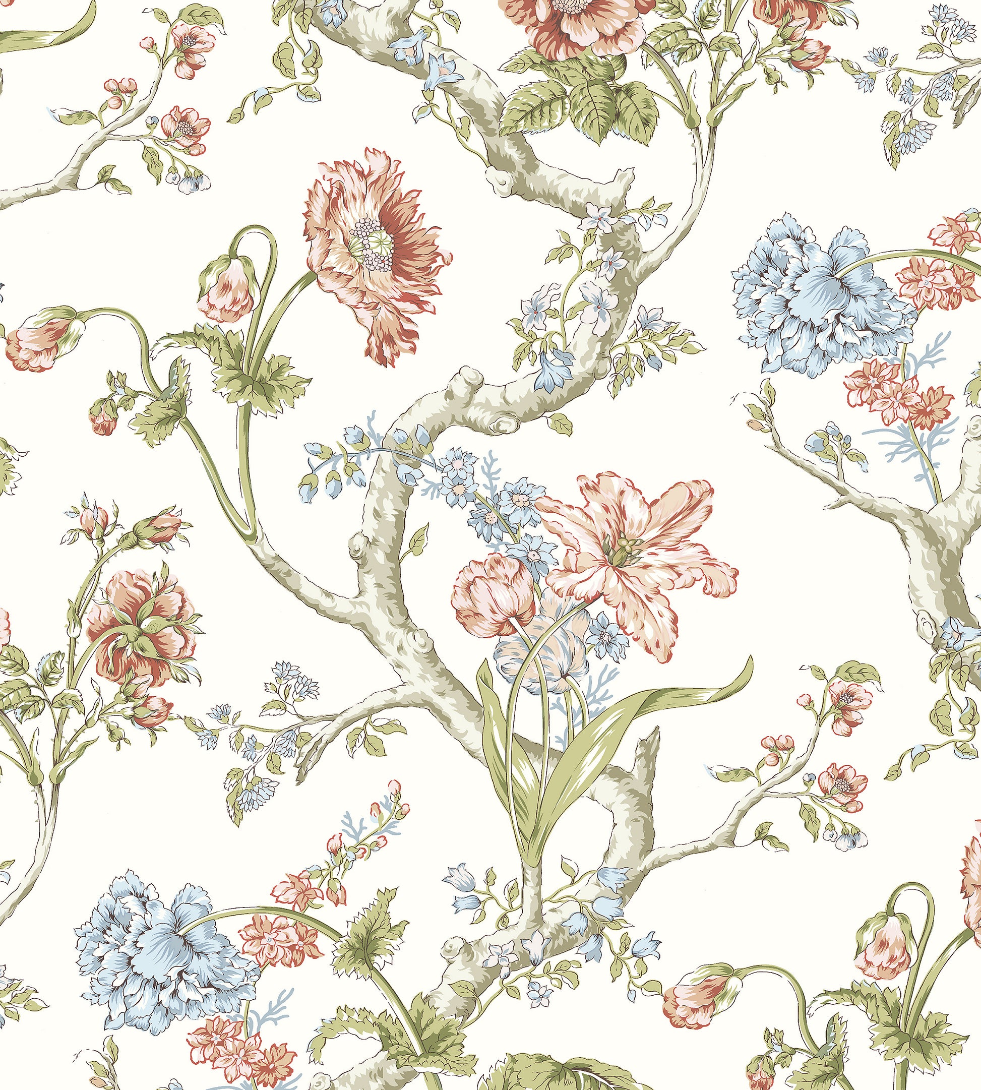 Looking Scalamandre Wallpaper Pattern Sc 0001Wp88432 Name Andrew Jackson Floral Countryside Botanical Wallpaper