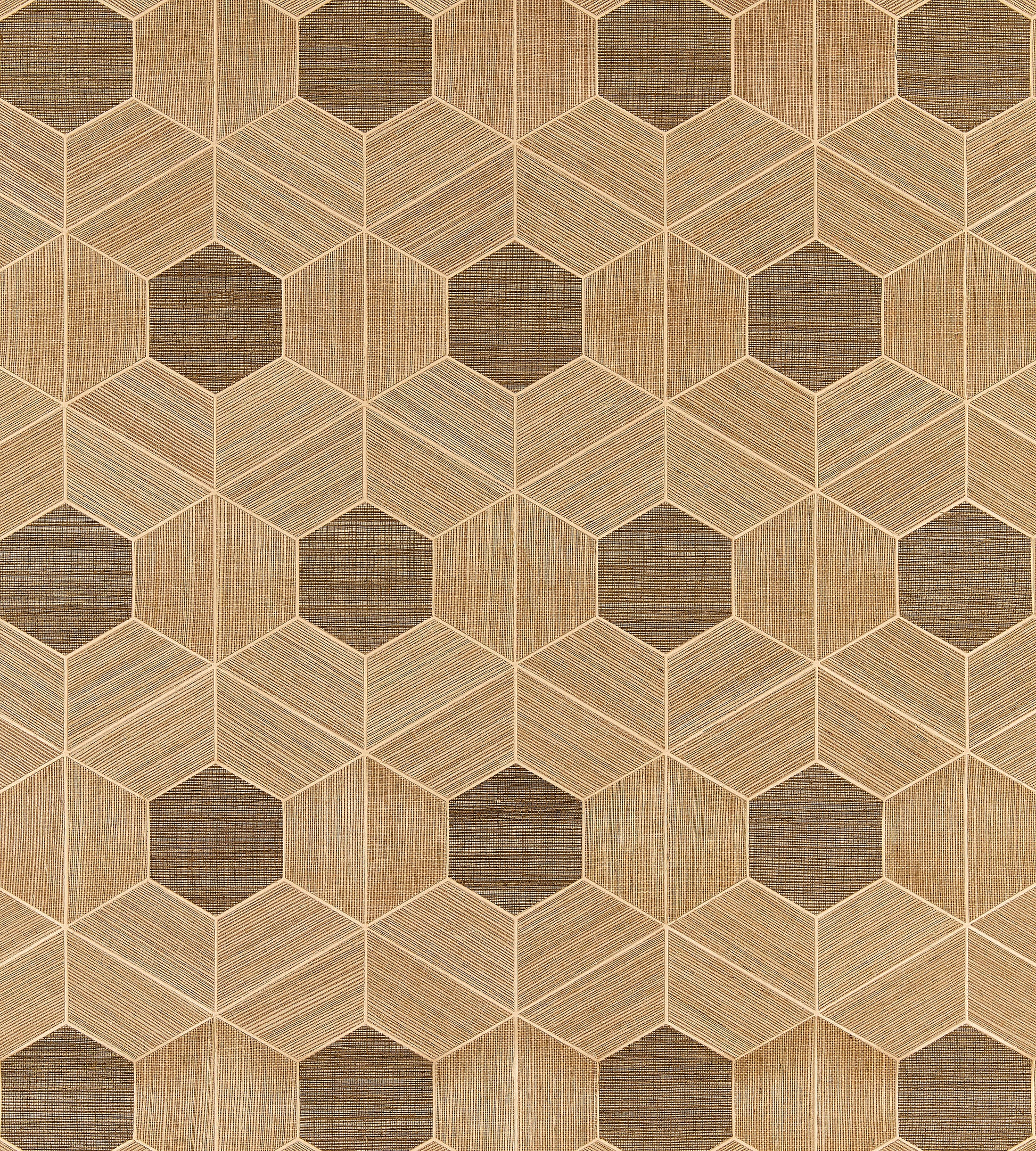 Buy Scalamandre Wallpaper Pattern Sc 0001Wp88468 Name Hive - Sisal Burnished Geometric Wallpaper
