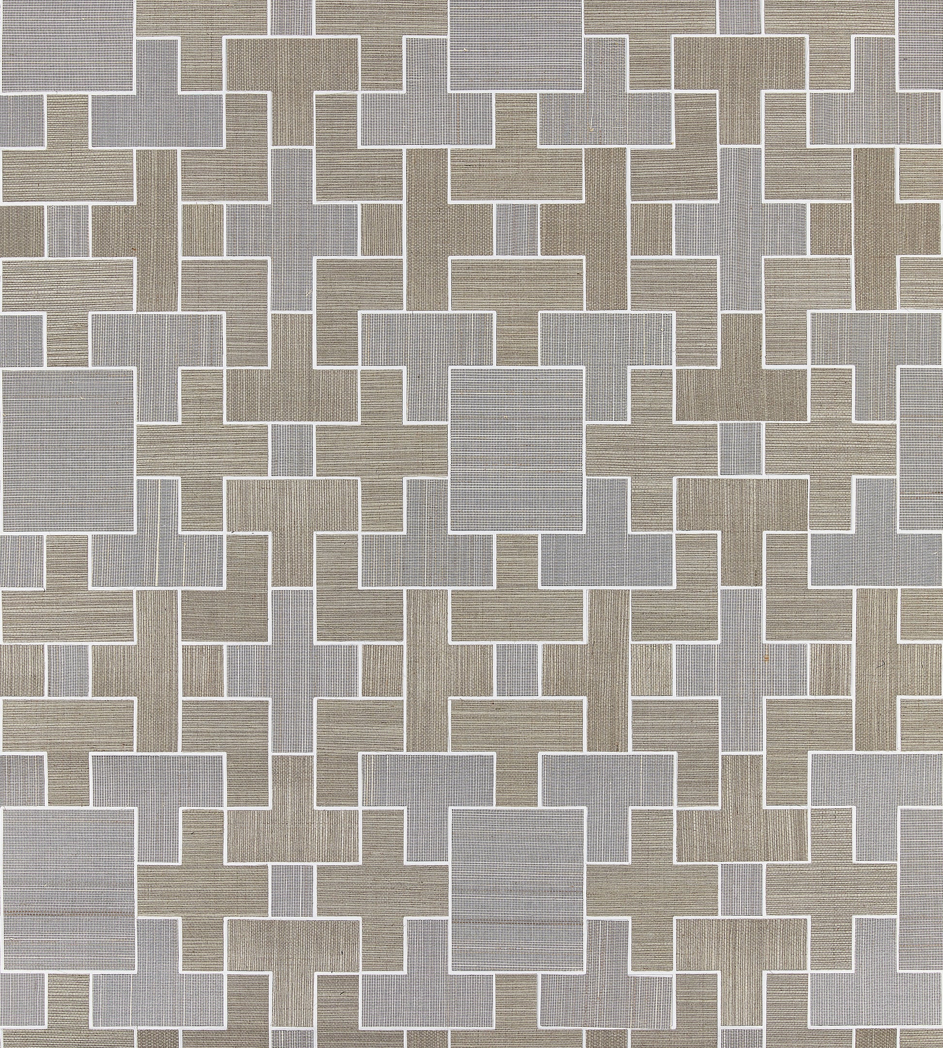 Find Scalamandre Wallpaper Pattern Sc 0001Wp88471 Name Allegro - Sisal Dove Fretwork Wallpaper