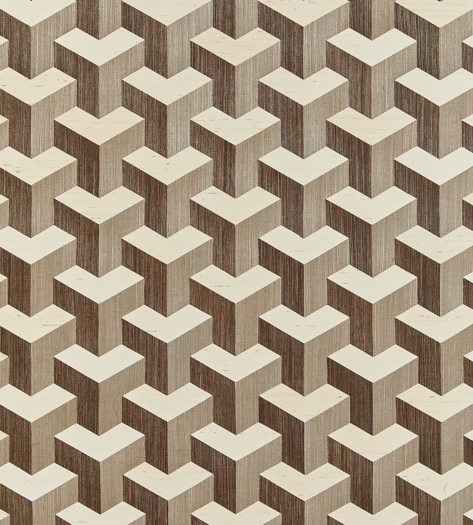 Buy Scalamandre Wallpaper Pattern Sc 0001Wp88479 Name Forte - Sisal Coffee & Cream Geometric|Graphic Wallpaper