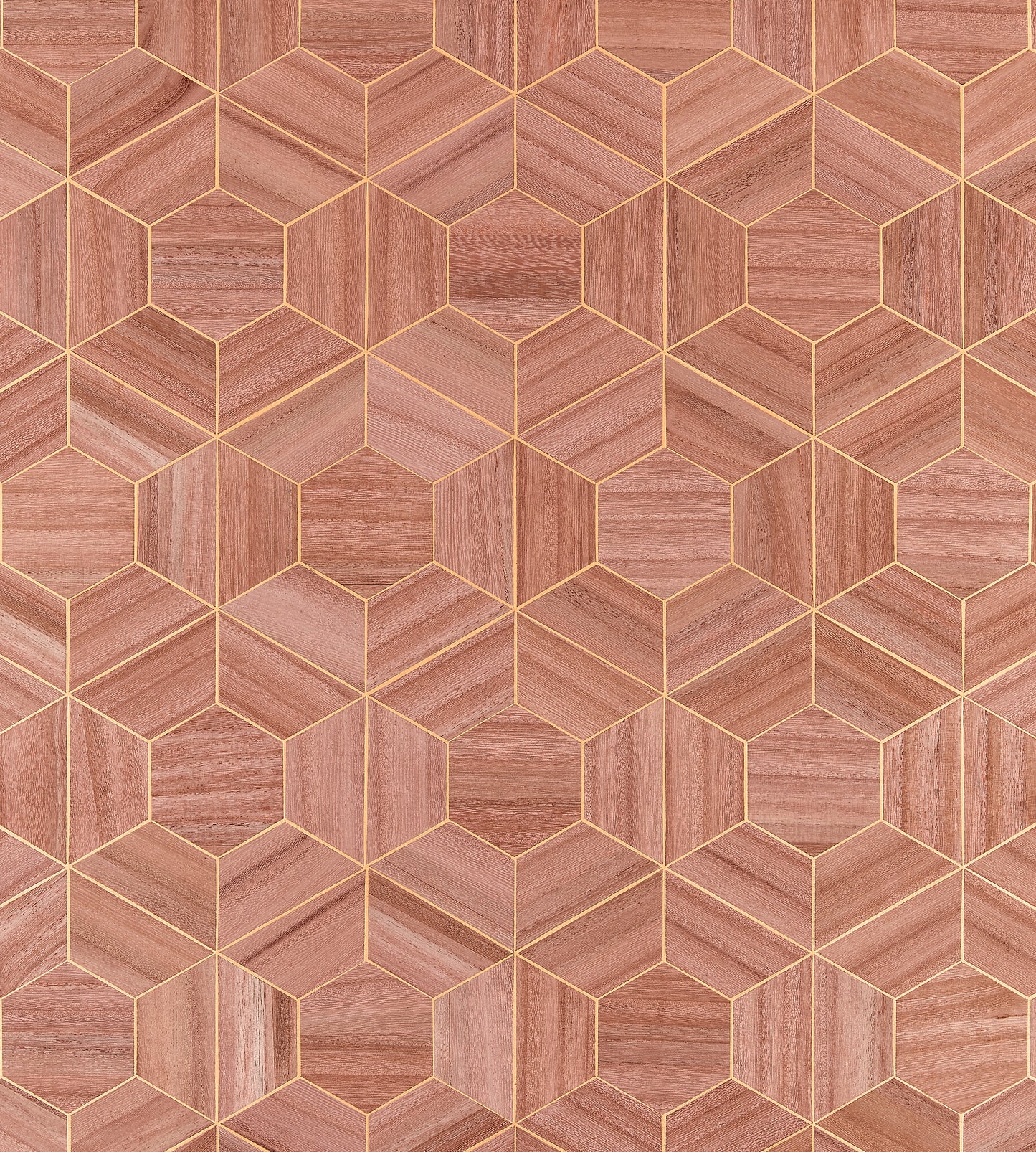 Buy Scalamandre Wallpaper Pattern Sc 0002Wp88467 Name Hive - Wood Rosewood Geometric Wallpaper