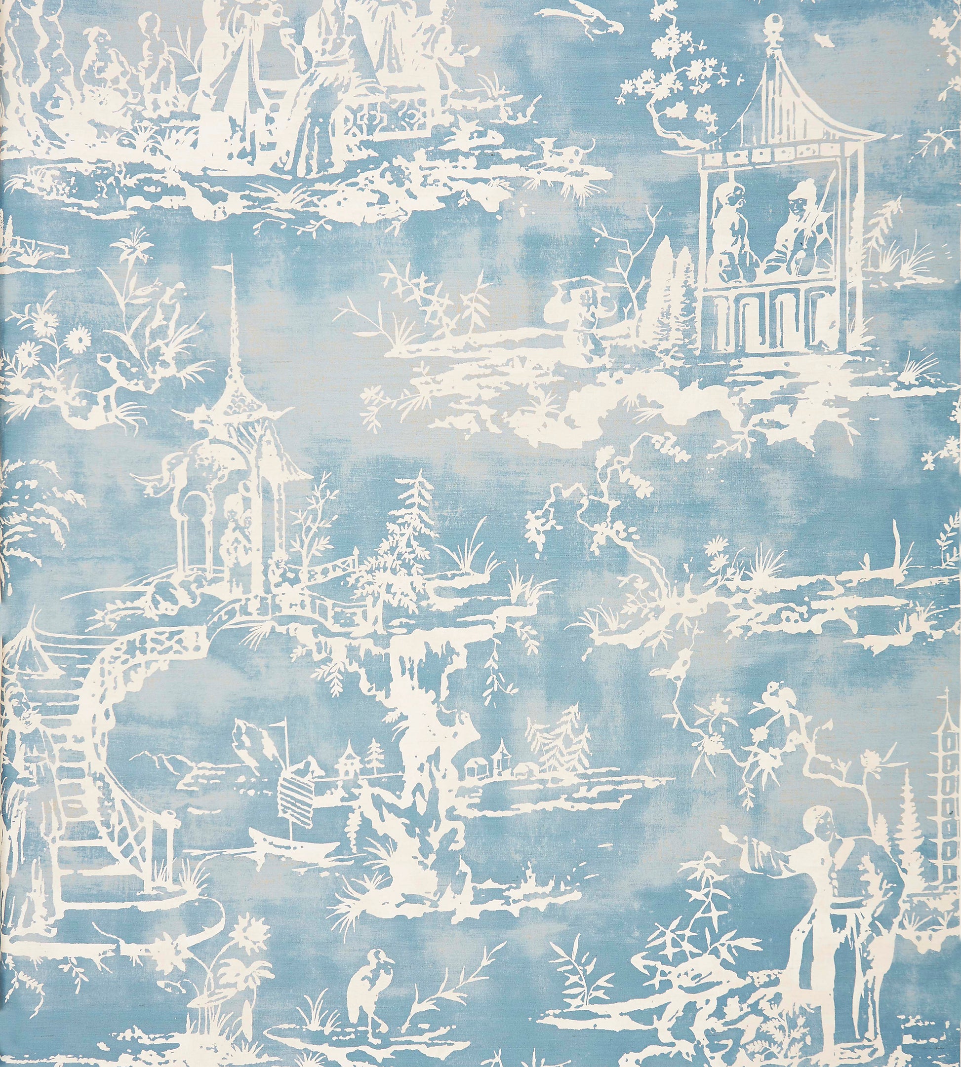 Shop Scalamandre Wallpaper Pattern Sc 0003Wp88357 Name Summer Palace Sky Chinoiserie|Scenic|Toile Wallpaper