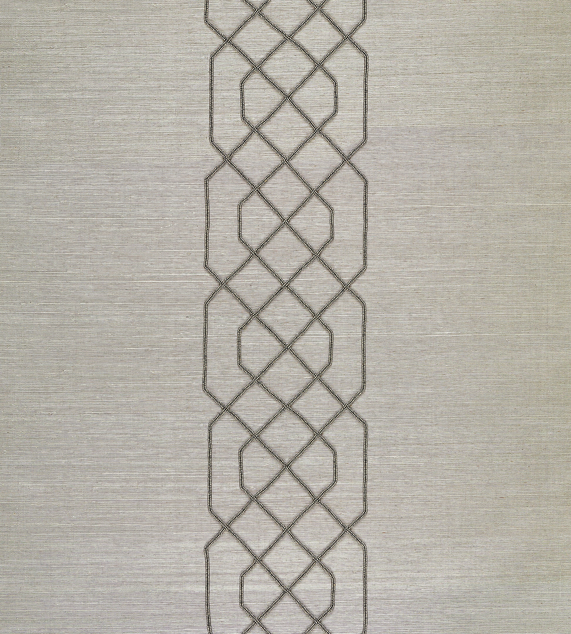 Shop Scalamandre Wallpaper Pattern Sc 0003Wp88385 Name Adelaide Beaded Sisal Pewter Fretwork Wallpaper