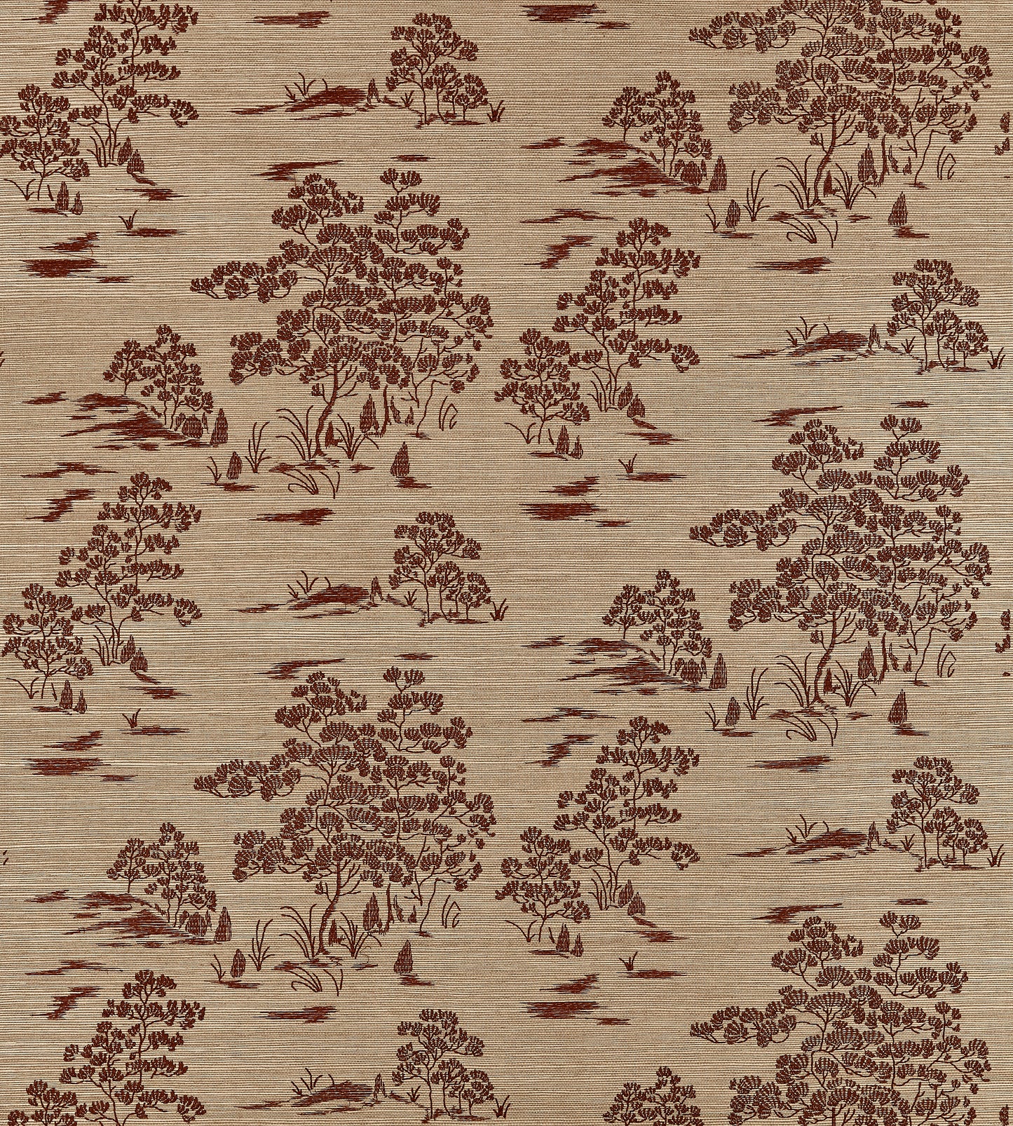 Search Scalamandre Wallpaper Pattern Sc 0003Wp88445 Name Katsura Embroidered Toile Terra Botanical Wallpaper