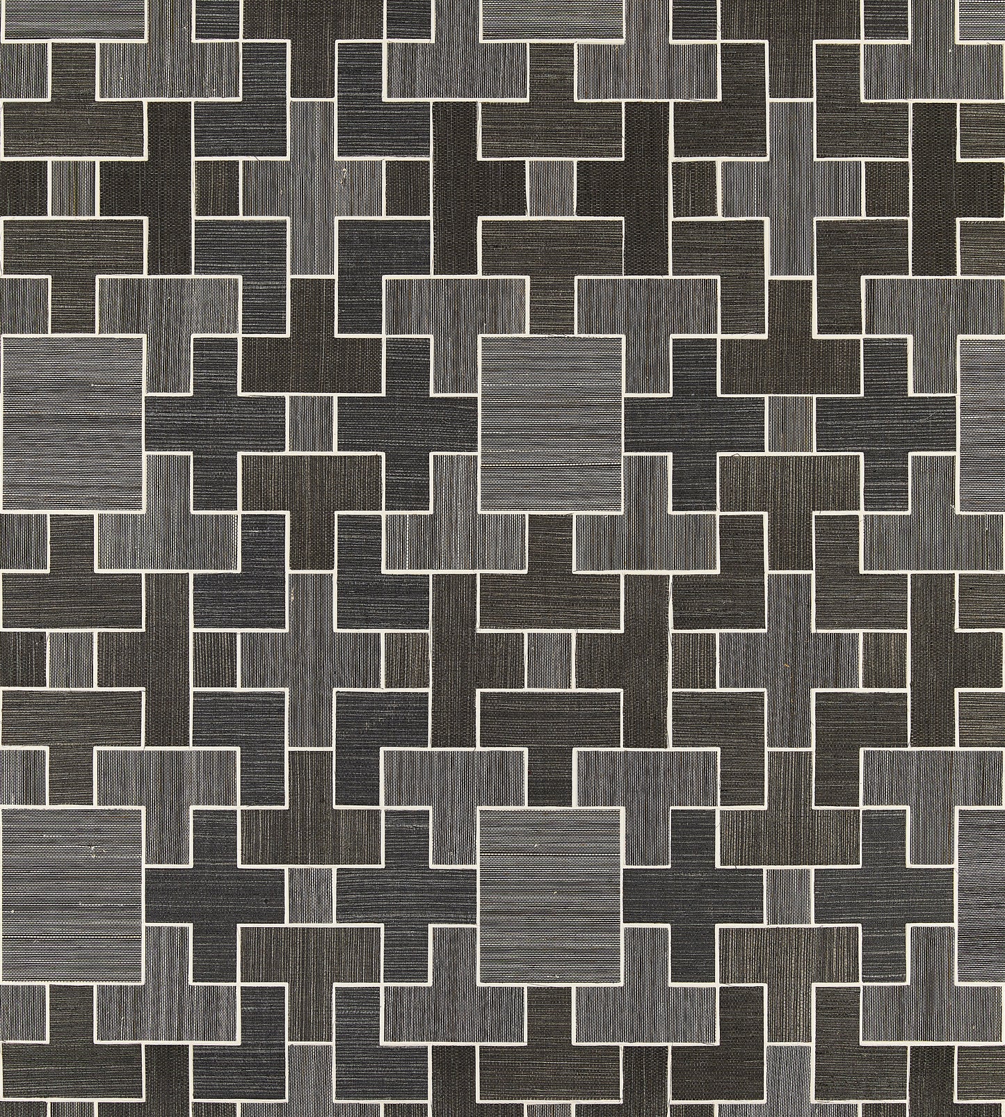 Shop Scalamandre Wallpaper Pattern Sc 0003Wp88471 Name Allegro - Sisal Stone Fretwork Wallpaper