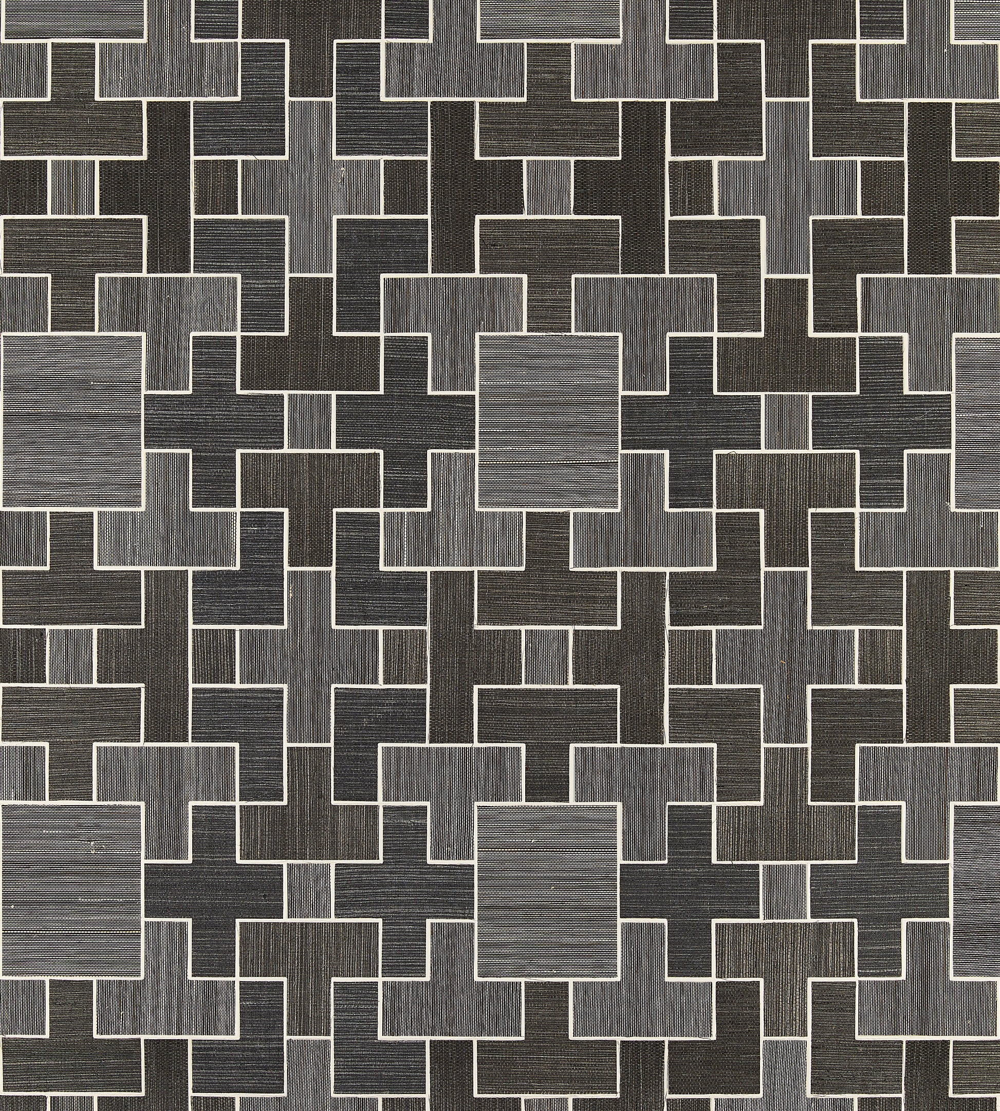 Shop Scalamandre Wallpaper Pattern Sc 0003Wp88471 Name Allegro - Sisal Stone Fretwork Wallpaper