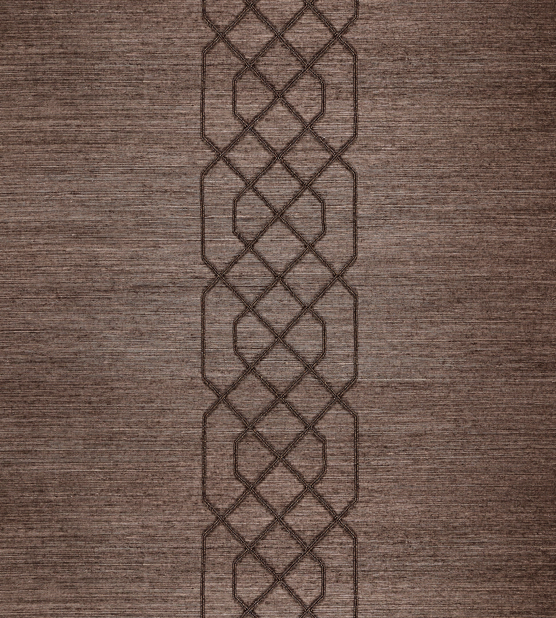 Shop Scalamandre Wallpaper Pattern Sc 0004Wp88385 Name Adelaide Beaded Sisal Chocolate Fretwork Wallpaper