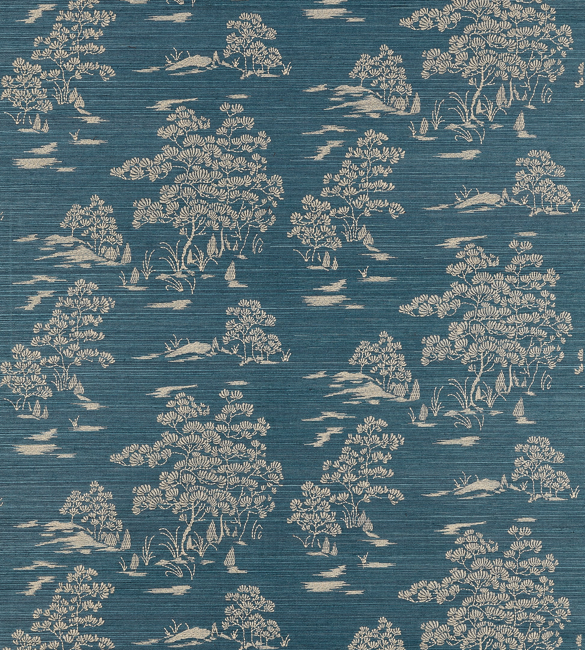 Save Scalamandre Wallpaper Pattern Sc 0004Wp88445 Name Katsura Embroidered Toile Peacock Botanical Wallpaper