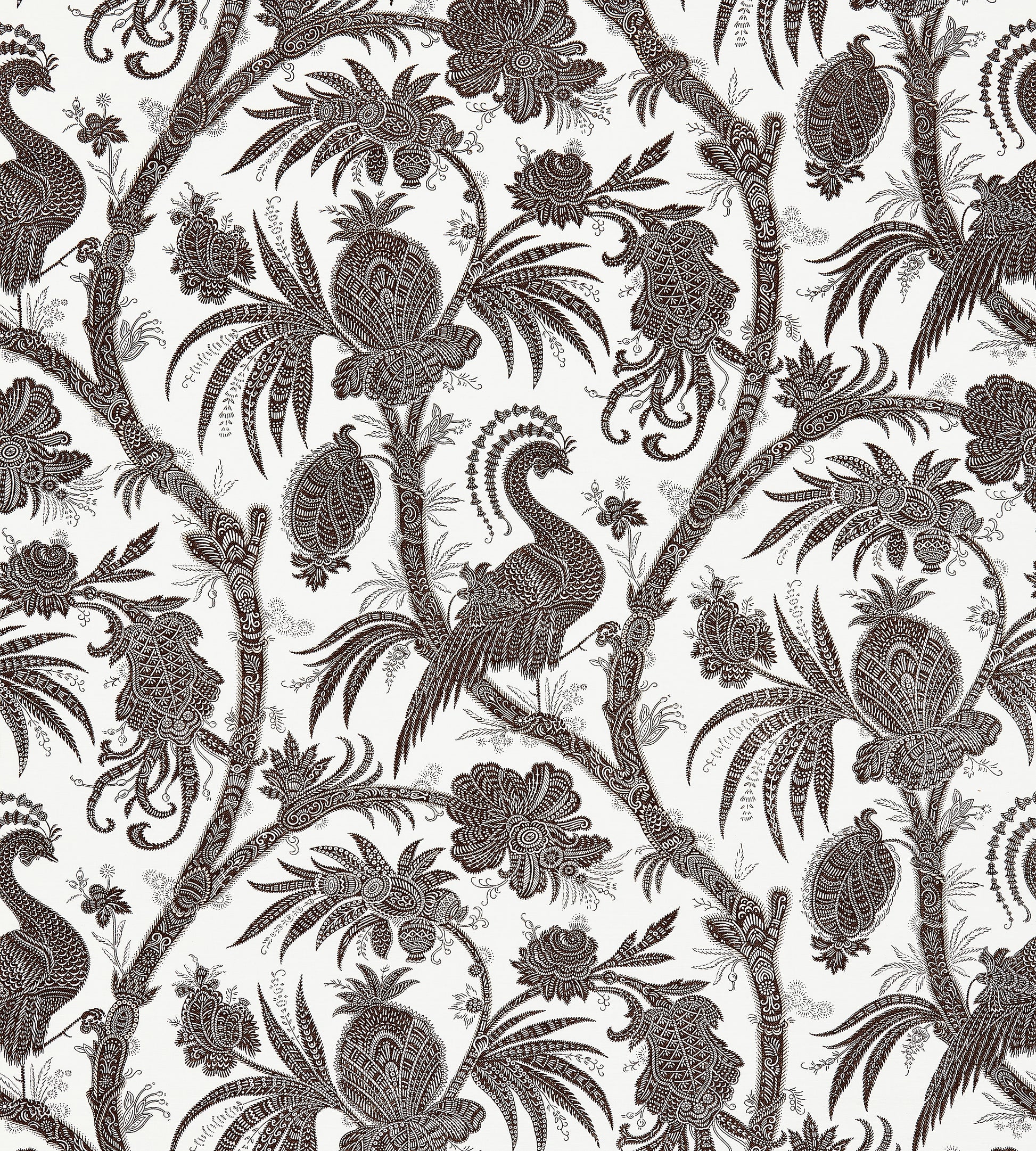 Find Scalamandre Wallpaper Pattern Sc 0007Wp88355 Name Balinese Peacock Java Bird Wallpaper