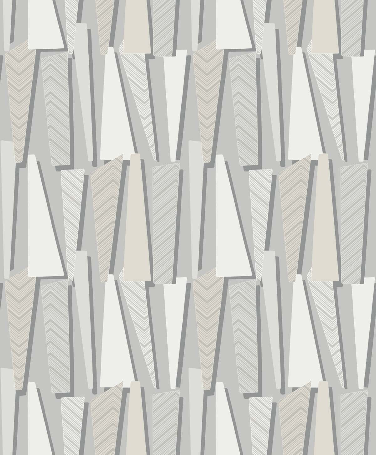 SL80806 | Geometric Shadows , Grey - Seabrook Designs Wallpaper